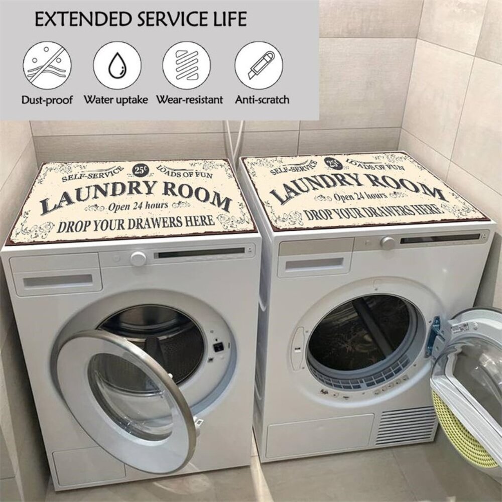 Washer & Dryer Top Cover Non-slip Dust-proof Protector Mat  23.6" x 19.7" - Picture 3 of 6